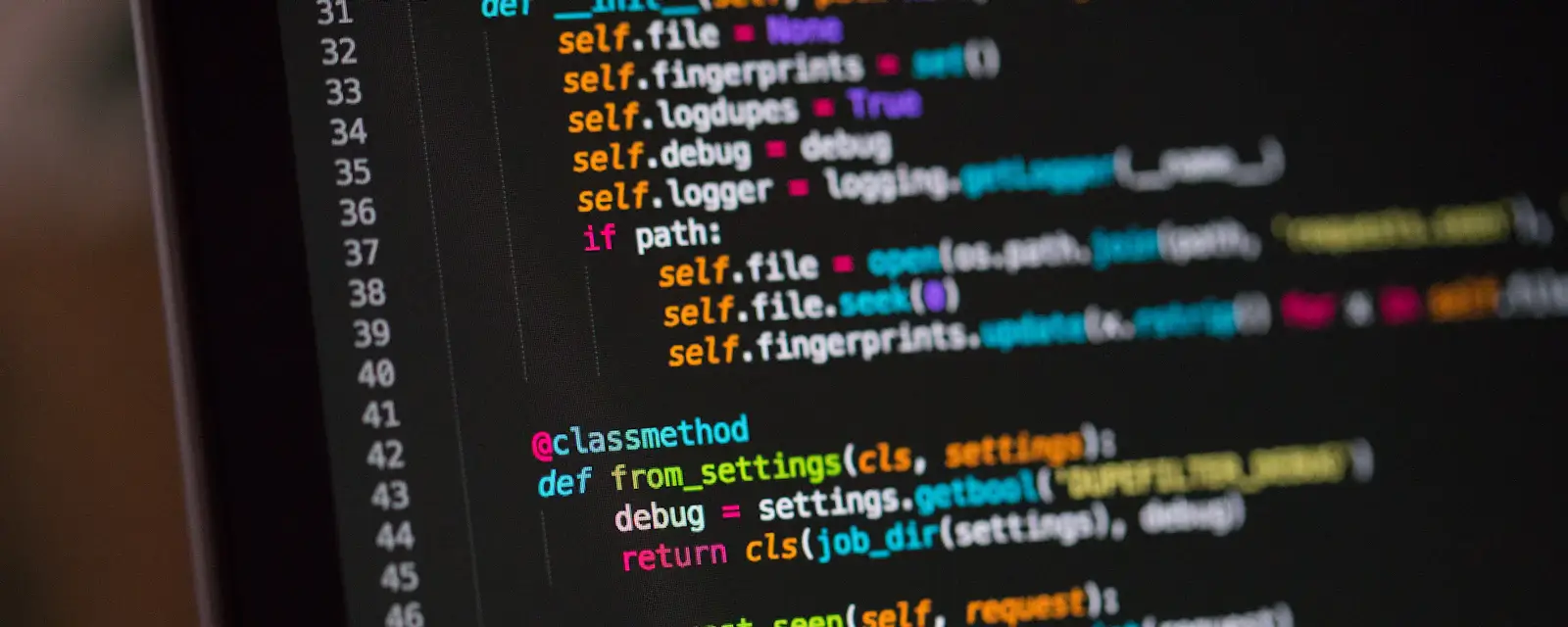 Code on a computer screen being scanned for web application vulnerabilities
